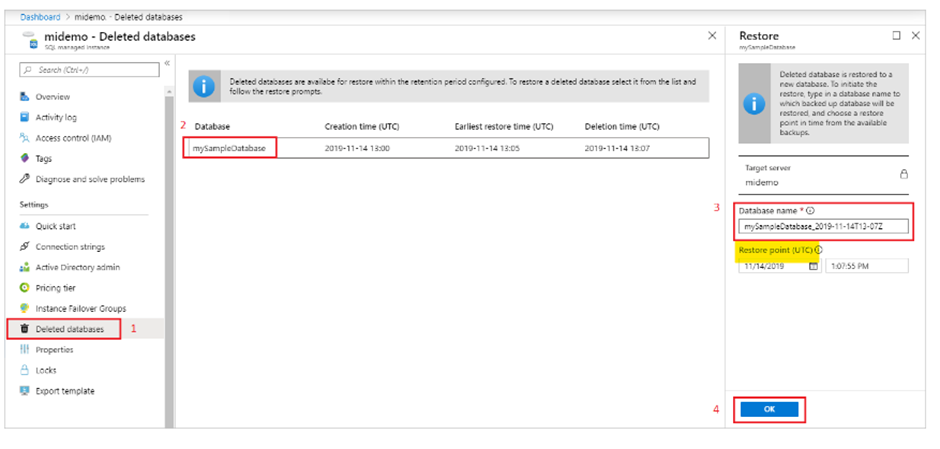 Change Time Zone For Azure Database Or Manage Instance 